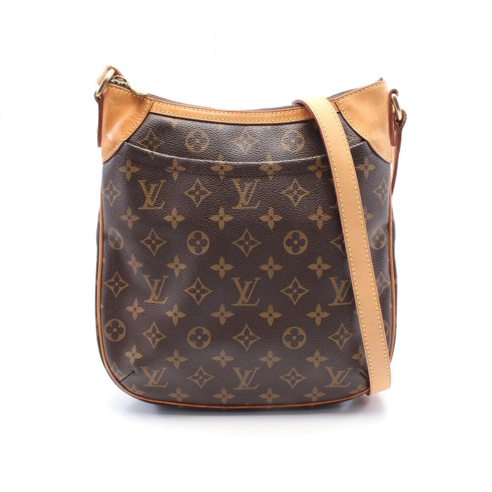 Louis Vuitton Odeon Shoulder Bag Canvas Leather Monogram Brown